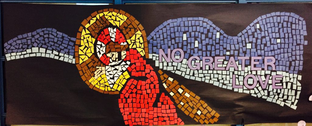 Prpearations for Hoily Week with Ms. Dinardo's gr. 7 class